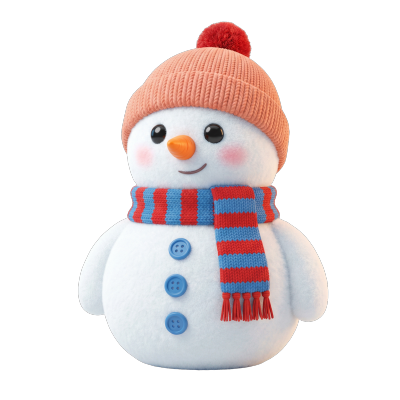 3D雪人透明背景元素