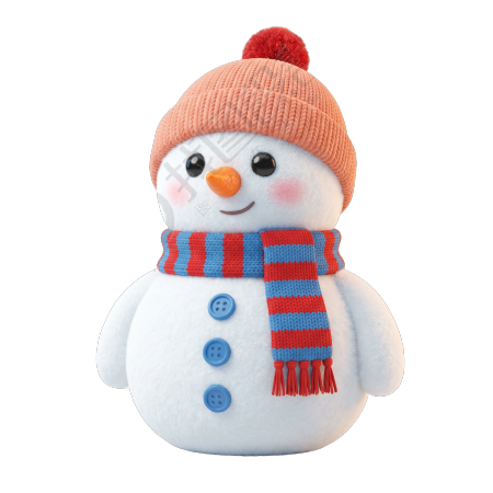 3D雪人透明背景元素