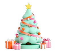 可爱圣诞树PNG素材