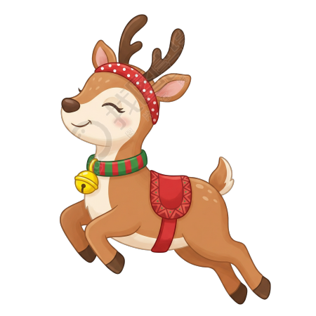 圣诞驯鹿可爱元素