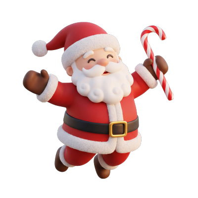 圣诞老人拐棍糖素材