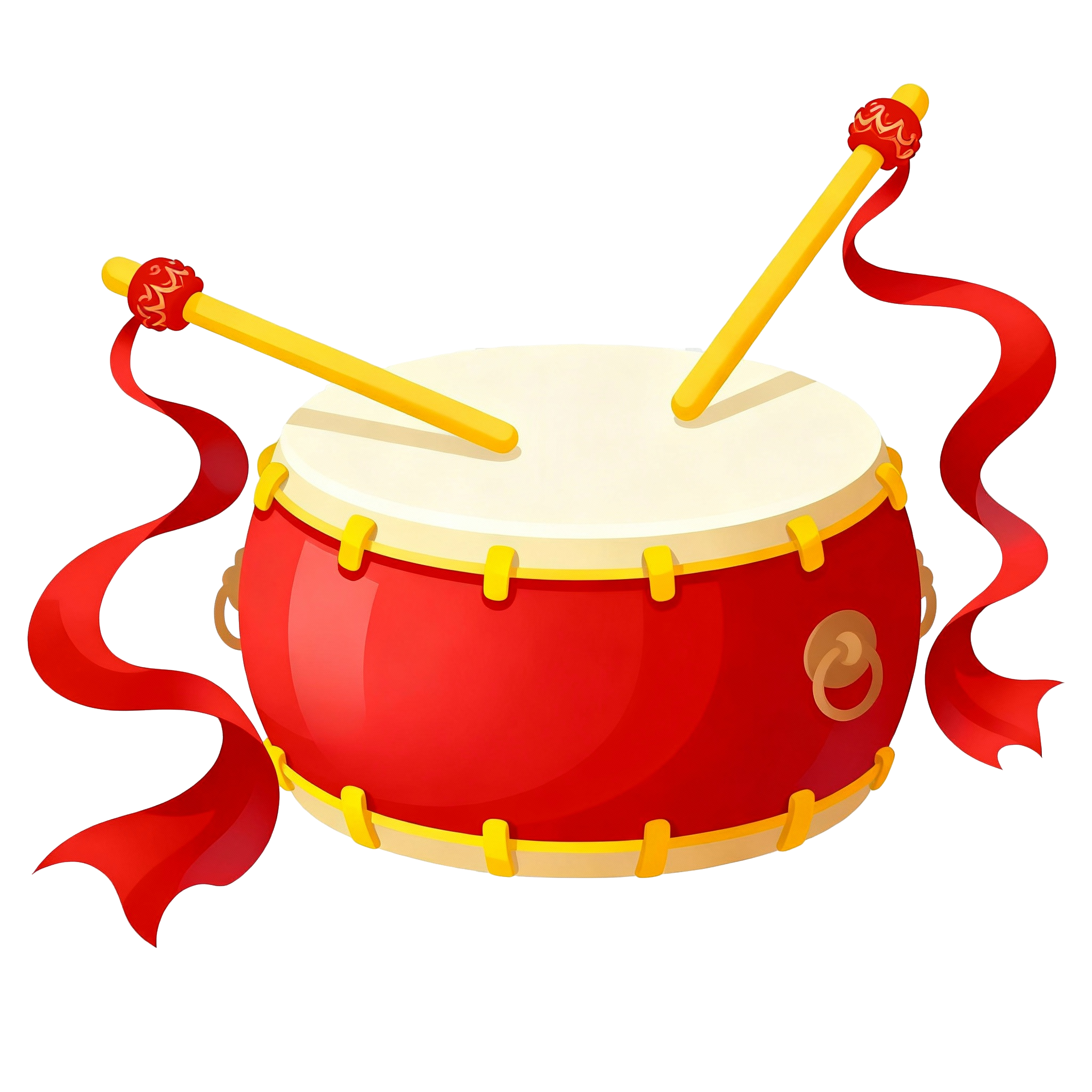 传统红鼓PNG素材