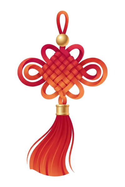 中国结红色流苏插图