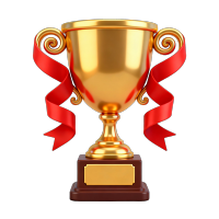 3D卡通金色奖杯