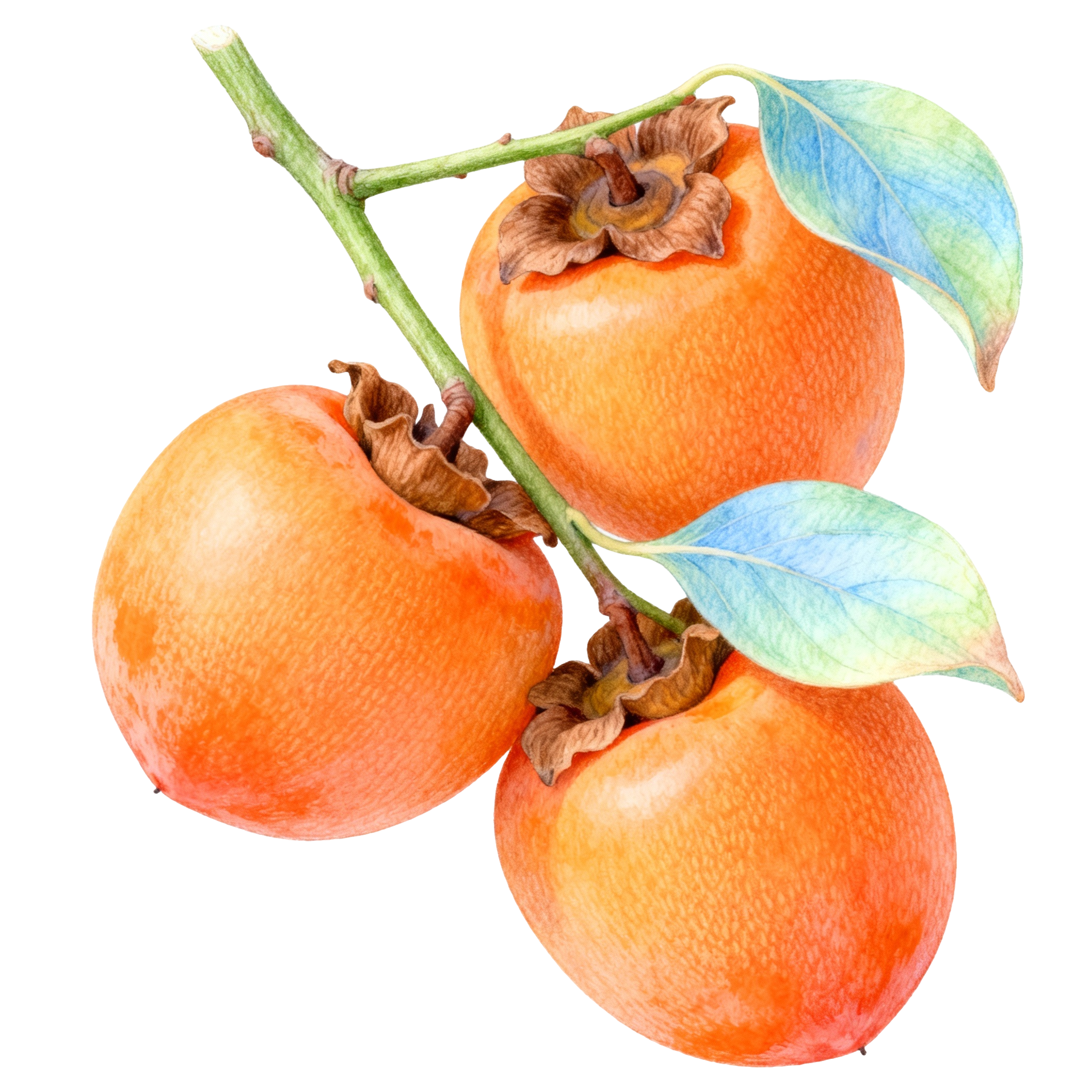 柿子透明背景插画