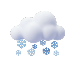 可爱3D白色云和雪花PNG图形素材