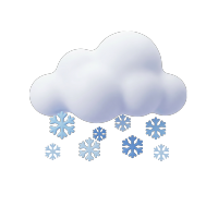 可爱3D白色云和雪花PNG图形素材