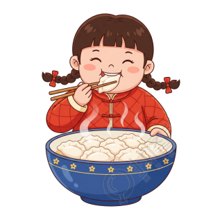 萌萌的胖乎乎小女孩PNG图形素材