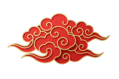 红色祥云唯美素材