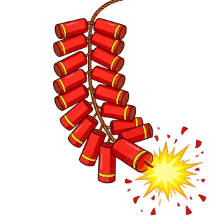 传统红色鞭炮设计