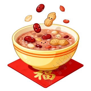 jimeng-2025-12-04-3975-bowl of Laba congee, light yellow cer