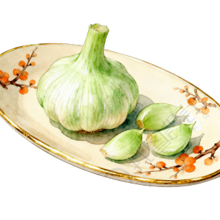 jimeng-2025-12-04-4498-Laba garlic (one whole light green bu