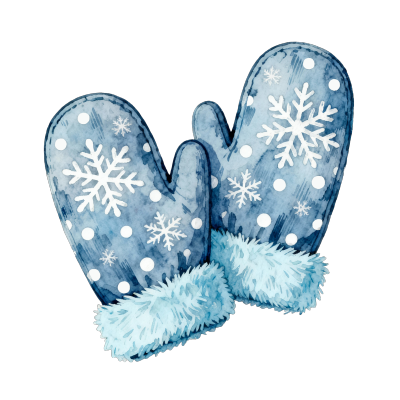 蓝色手套冬季素材