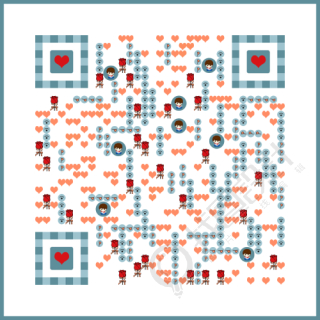 创意卡通人物创意二维码