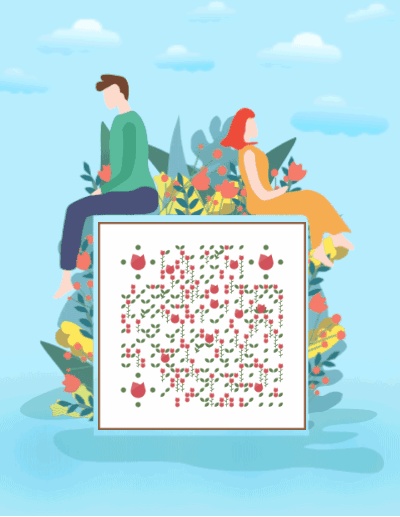 唯美小清新动态二维码