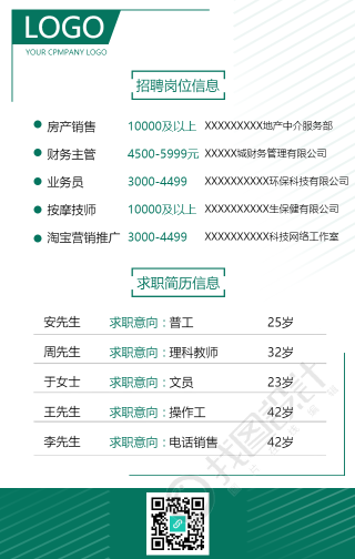 招聘信息人才招聘手机海报