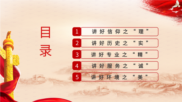 大学生讲思政课汇报PPT模板目录页