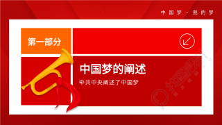 中国梦党政机关党课学习论坛讲座PPT模板内页