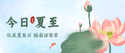 今日夏至荷花夏天微信公众号首图