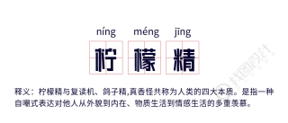 柠檬精网络热词释义田字格首图