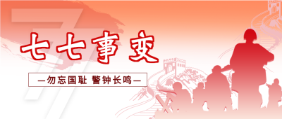 七七事变勿忘国耻微信公众号封面首图