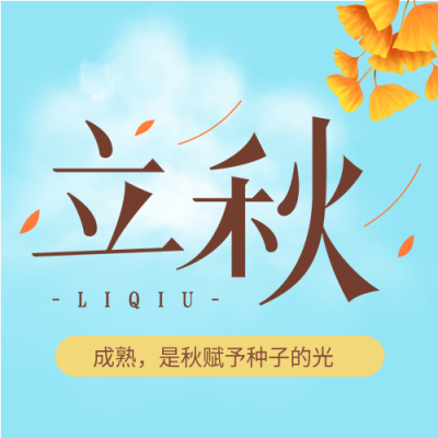 蓝天白云银杏叶子白云飘落立秋首次图