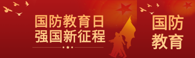 国防教育日党政白鸽红旗士兵剪影封面图