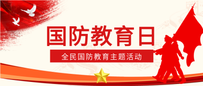 国防教育日党政白鸽红旗士兵剪影封面图