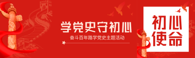 红色创意奋斗百年路学党史活动公众号封面图