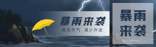 夏季暴雨多发谨慎出行公众号封面图