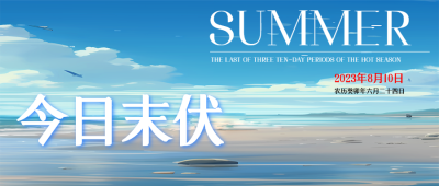 末伏海边实景清凉海风微信公众号首图