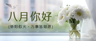 你好八月清晨窗边鲜花微信公众号首图