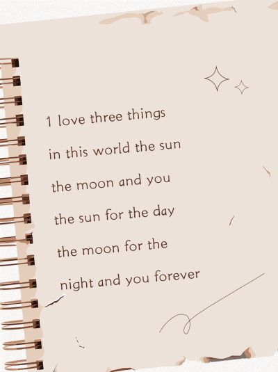 笔记本上的英文歌词极简风小红书封面配图