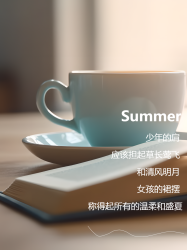 极简风格夏日诗歌小红书封面配图