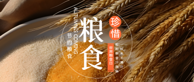 民以食为天世界粮食日宣传微信公众号首图
