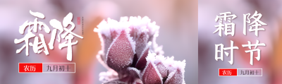24节气霜降天气渐冷初霜出现公众号封面图