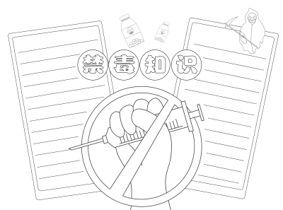 珍爱生命禁毒知识简约黑白线条手抄报
