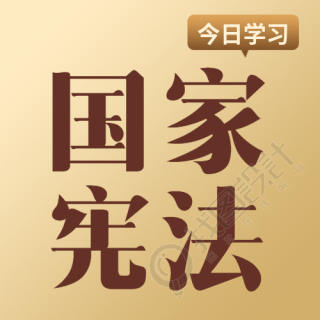 棕黄色渐变国家宪法日简约微信公众号次图