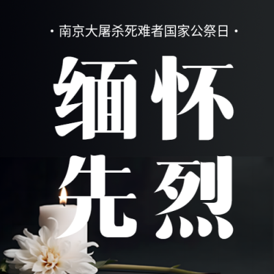 黑色简约国家公祭日缅怀先烈微信公众号次图