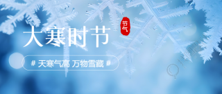 大寒时节雪花实景微信公众号首图