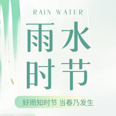 雨水时节清新简约微信公众号次图