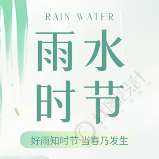 雨水时节清新简约微信公众号次图