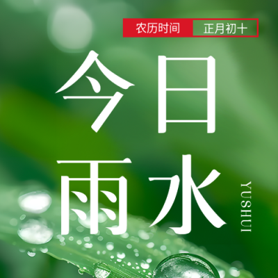 今日雨水创意实景微信公众号次图
