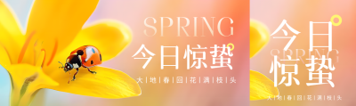 今日惊蛰唯美鲜花公众号封面图