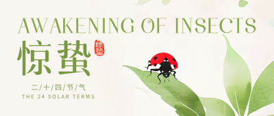 二十四节气惊蛰简约微信公众号首图