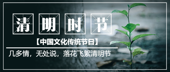 清明节中国传统节日公众号首图