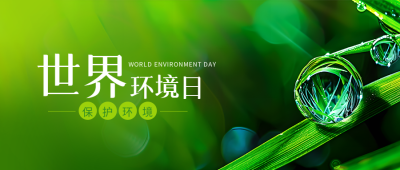 世界环境日绿叶实景微信公众号首图