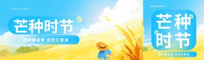 芒种时节风吹麦浪公众号封面图