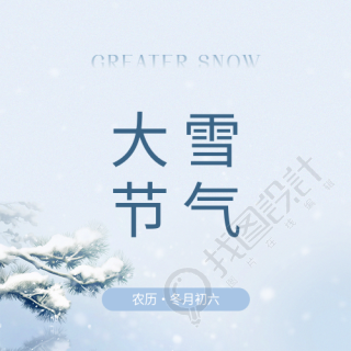 大雪节气唯美松枝微信公众号次图