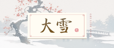 24节气大雪极简风微信公众号首图